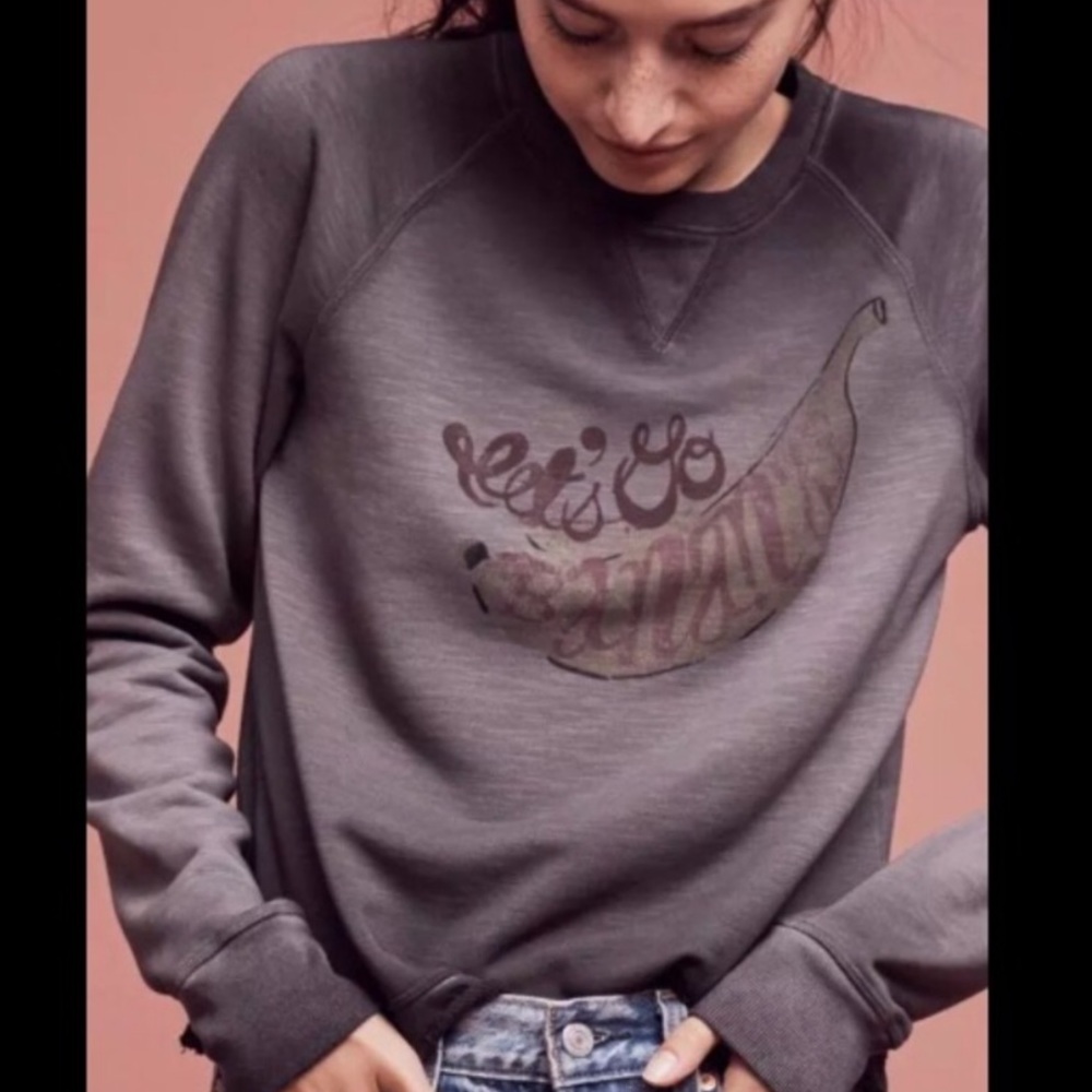 Anthropologie | Saturday Sunday Banana Sweatshirt